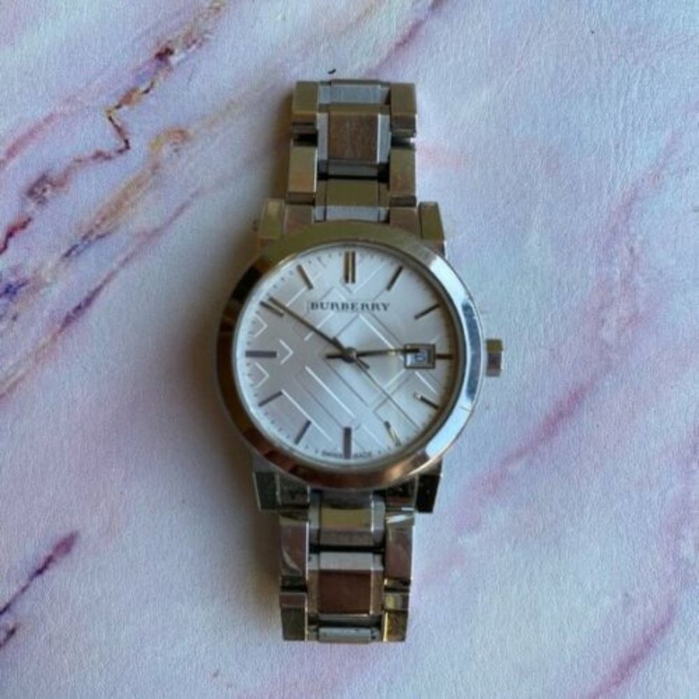 Burberry Womens Swiss Stainless Steel Watch BU9100